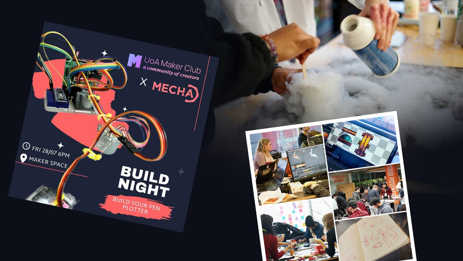Tonight Liquid Nitrogen, Tomorrow Game Jam, Next Week Pen Plotters